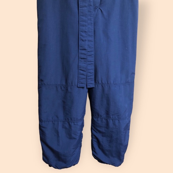 Vintage 90s Lands End Suspender Style Ski Snow Pants Navy Boys Large (14-16) - Picture 3 of 15